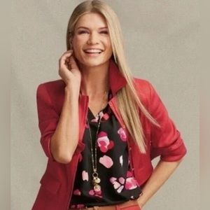 CABI Floral Peony Petal Blouse #5523, size M